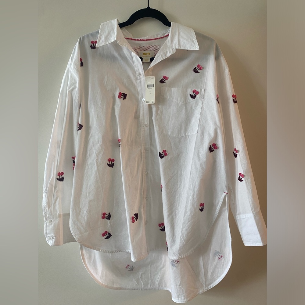 NWT Anthropologie Bennet Button Down Shirt by Maeve - Picture 3 of 4